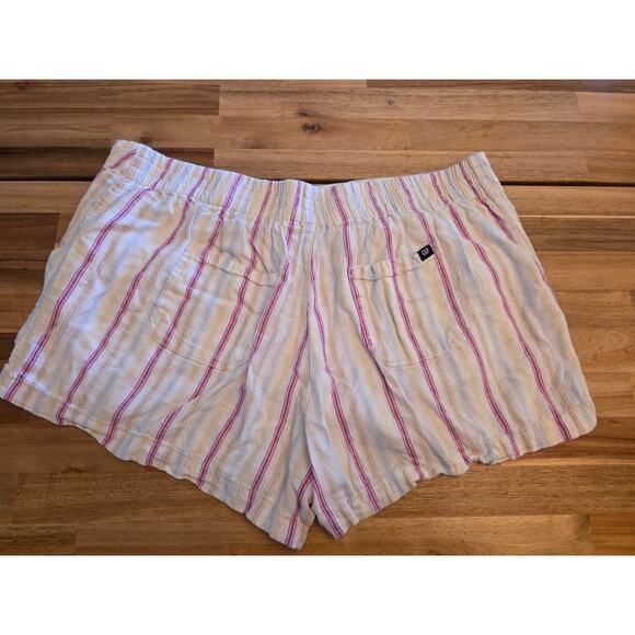 2-Pack GAP Women’s Linen Shorts – XXL Chambray & Pastel Stripe Bundle - Picture 3 of 9
